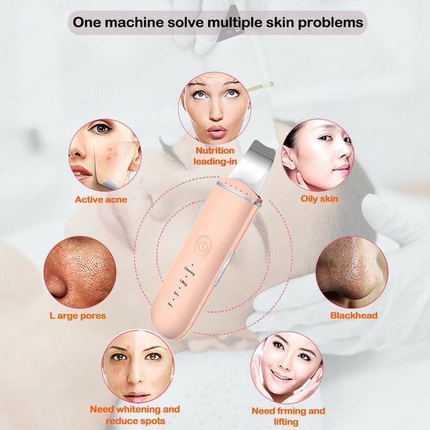 Ultrasonic Skin Scrubber Deep Face Cleaner - Beautytoon